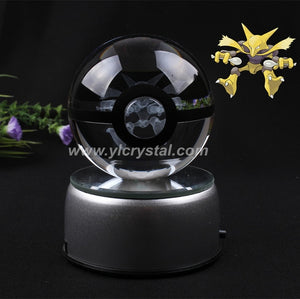 Pokemon Crystal Pokeball Toy Large Size (80 mm diameter)