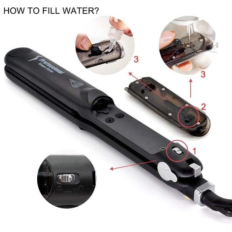 Professional Ceramic Vapor Steam Hair Straightener