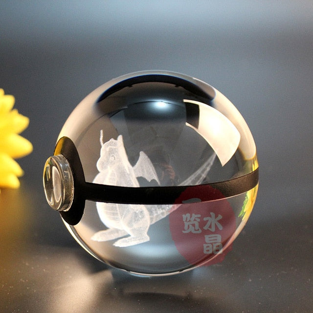 Pokemon Crystal Pokeball Toy Large Size (80 mm diameter)