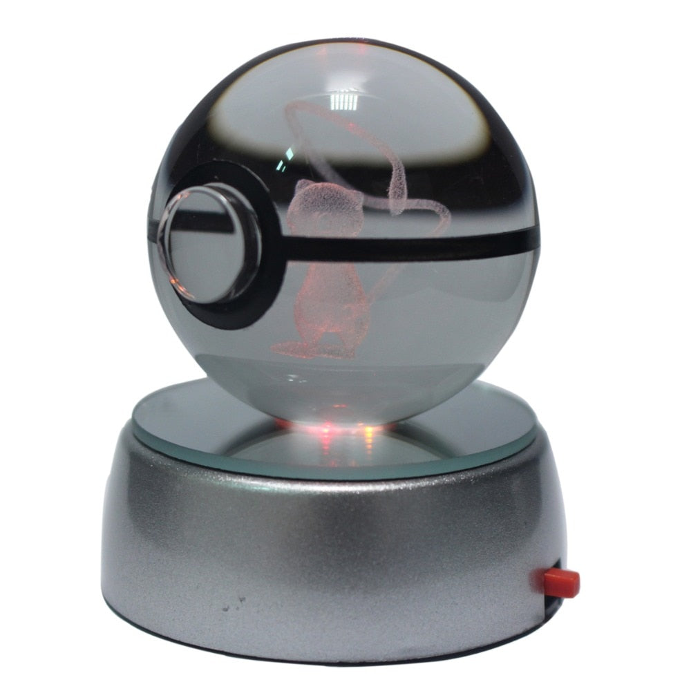 Pokemon Crystal Pokeball Toy Large Size (50 mm diameter)