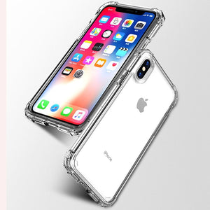 Fashion Shockproof Bumper Transparent Silicone Phone Case For iPhone