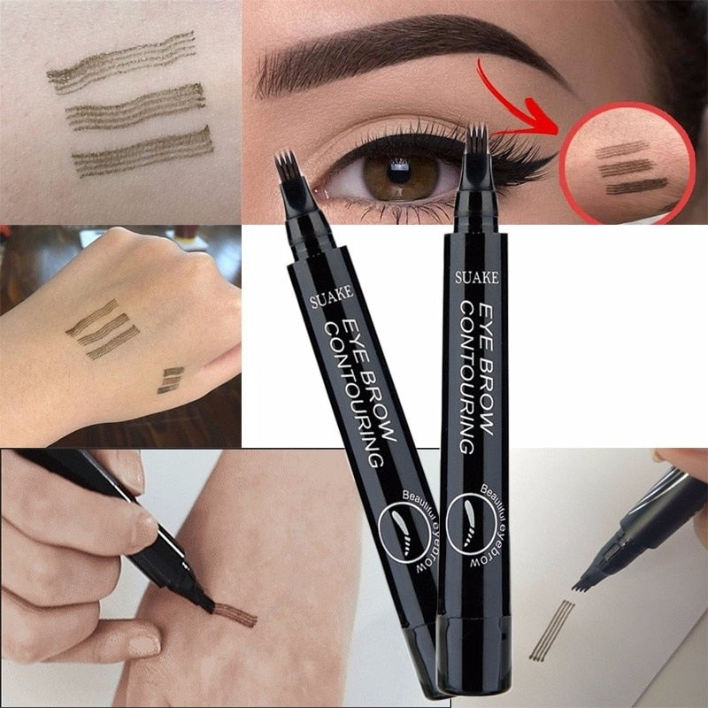 Hot 4 Color Eye brow Tattoo Tint Pen