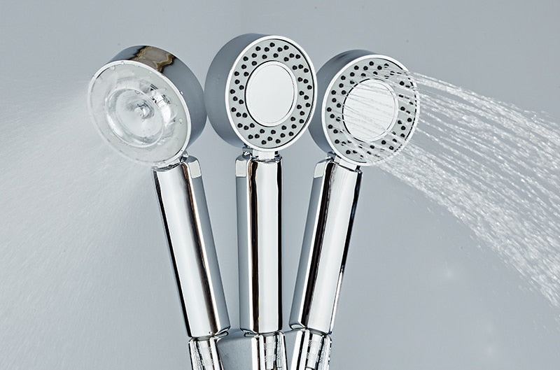 Double-sided Dual Function Shower Head Water Saving Round