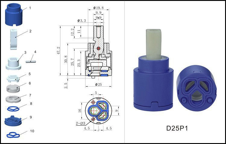 Double-sided Dual Function Shower Head Water Saving Round