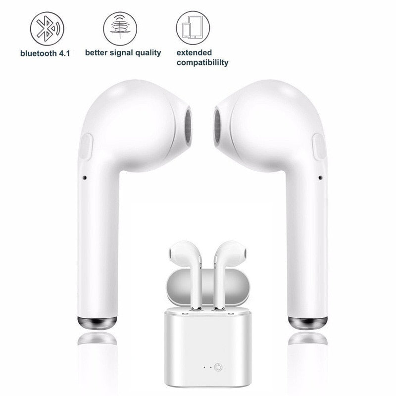 Wireless Earpiece Bluetooth Earphones For iPhone Xiaomi Samsung Huawei LG