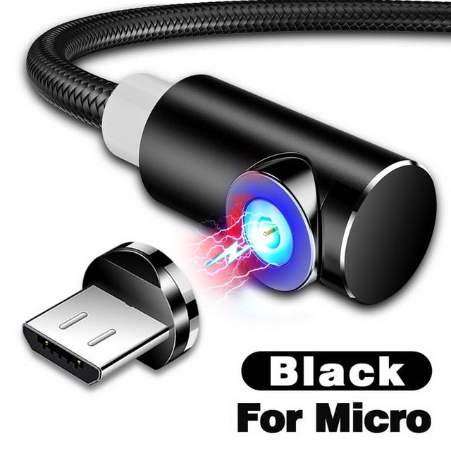 Fast Magnetic Cable Micro USB Charger Charging For iPhone, Samsung,  Android