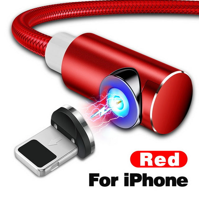 Fast Magnetic Cable Micro USB Charger Charging For iPhone, Samsung,  Android