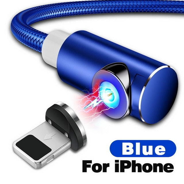 Fast Magnetic Cable Micro USB Charger Charging For iPhone, Samsung,  Android