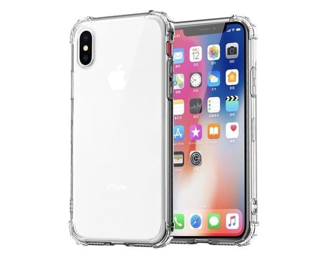 Fashion Shockproof Bumper Transparent Silicone Phone Case For iPhone